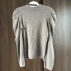 bamboo2 ブラウン パフスリーブ ニットセーター Mサイズ