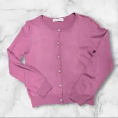 ミッシュマッシュ ビジューボタン カーディガン M 春ニット　Y2A589