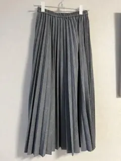 ユニクロ UNIQLO チェック プリーツ ロングスカート