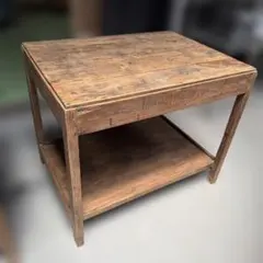 ハンドメイド ダメージ加工 アンティーク風サイドテーブルラック