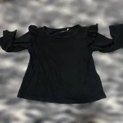 黒 フリル袖 Tシャツ 95cm