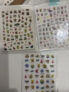 スポンジボブ ネイルシール 3枚セット