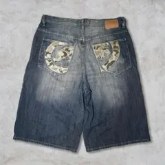 90s ECKO オーバーサイズショーツ 34 背面ロゴのサムネイル