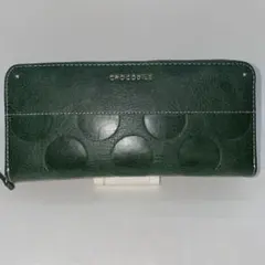 CROCODILE クロコダイル 長財布 ドット柄 水玉 型押し グリーンのサムネイル