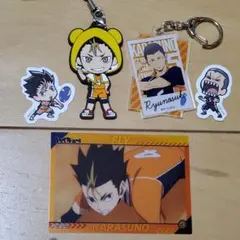 ハイキュー!! 烏野高校 田中龍之介 西谷夕 カードステッカー アクキーラバスト