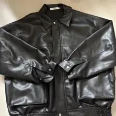 CHIP CLIP フェイクレザー ジャケット ブラック Lのサムネイル