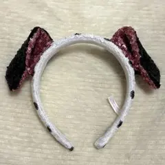 ディズニーカチューシャ　ダルメシアン　スパンコール