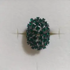 ヴィンテージストーンレトロ古着USEDエメラルドグリーン装飾リング