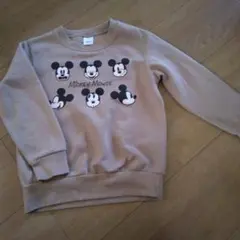 ミッキーマウス トレーナー ベージュ