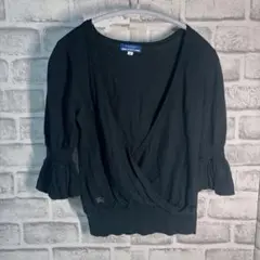 スピード配送 バーバリー ブルーレーベル カシミヤ混ニット ブラック 38サイズ