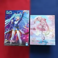 初音ミク AMP＋ 桜ドレスver. ガンダム45周年 フィギュア﻿ セット