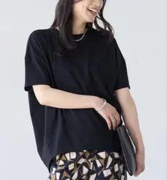Belluna 汗ジミ防止 ドルマンTシャツ ブラック Lのサムネイル