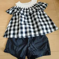 オフショルダー　ショートパンツ　2枚セット