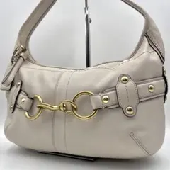 美品 COACH オールレザー ワンショルダー バッグ ホーボー ハーフムーン