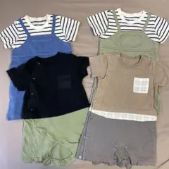 GU 男の子　半袖　ロンパース　まとめ売り　80