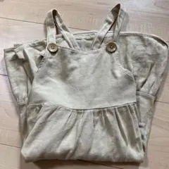 130 ジャンパースカート　ベージュ　綿100