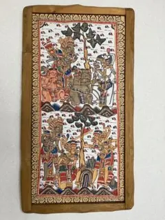 バリ島 カマサン画(Wayang Kamasan)額装品 伝統工芸品 バリ島 カマサン画(Wayang Kamasan)額装品 伝統工芸品 - メルカリ