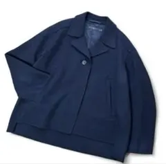 セール　美品　ユニクロ +J ダブルフェイスシャツジャケット ブルゾンコート比翼