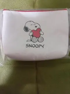 DHC　スヌーピー　ポーチ＆ミラーセット　ハート