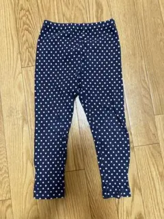 ユニクロレギンス　水玉模様スリムフィットパンツ　100cm