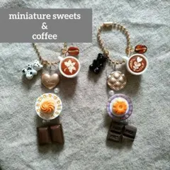 C018 ミニチュアスイーツ チョコレート ラテアート珈琲 くま バレンタイン