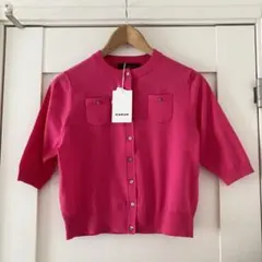 キャバン CABaN ファインポリエステル ハーフスリーブポケットカーディガン