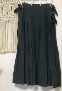 【O’NEIL OF DUBLIN】　リネン　巻きスカート　グリーン系