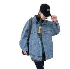 Lサイズ大きめ◆オーバーサイズデニムジャケット