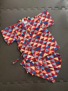 カラフル 和柄模様甚平 90cm