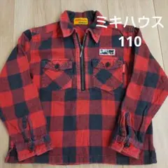110 ミキハウスダブルビー シャツ風トップス