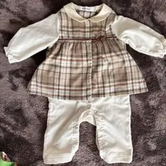 美品　SLAP SLIP チェック柄ロンパース