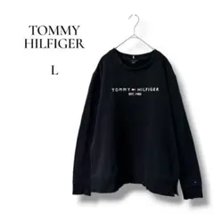 TOMMY HILFIGER ブラック トレーナー L