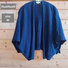 ハッシュアッシュ ネイビー　カーディガン 羽織り 五分袖 Mサイズ