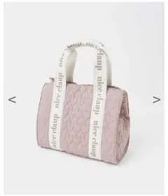 NICE CLAUP ハートキルティングミニトート ピンク 最終値下