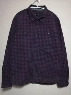 00s OLD GAP 紺/赤 チェック柄 長袖シャツXLサイズ