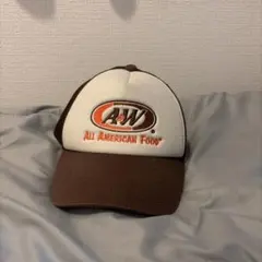 A&W All American Food メッシュキャップ ブラウン