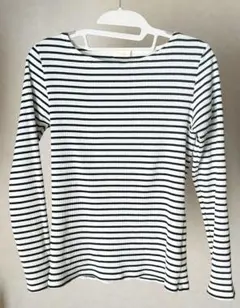 アース ミュージック＆エコロジー　リブボーダーカットソー