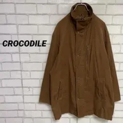 CROCODILE クロコダイル　スタンドカラージャケット　茶色　ミドル丈　冬服