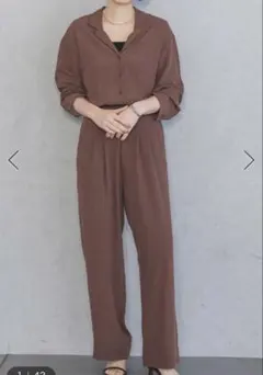 新品　アパートバイ　カイキンサロペット　ブラウン　フリーサイズ