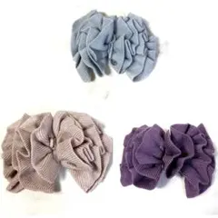 シルクカシミア混ニットおりぼんブローチプレゼント♡水色、ピンク、パープル