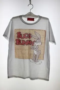 【Mサイズ】BUNNY プリント Tシャツ　白【a-19】