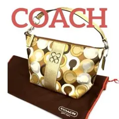 ✨【希少】✨COACH ワンショルダー アクセサリーポーチ オプアート43919
