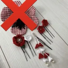 花モチーフのかんざしセット