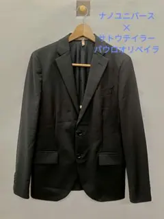 ナノユニバース✕サトウテイラーコラボ　ブラック テーラードジャケット