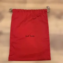 Paul Smith 赤 巾着袋 ストライプストラップ