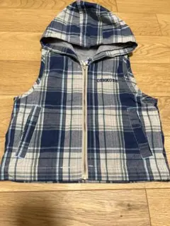 OSH KOSH フード付きチェックベスト