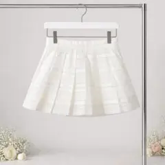 新品タグ付きホワイト プリーツスカート150