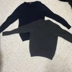 『値下げしました』UNIQLO Vネックセーター Mサイズ 2点セット