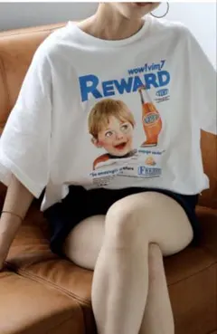 レトロキッズプリントビッグシルエットTシャツのサムネイル