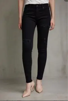 美品　AZUL リペアスキニーデニム ダメージジーンズ